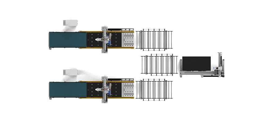 一拖二開(kāi)料機(jī)連線
